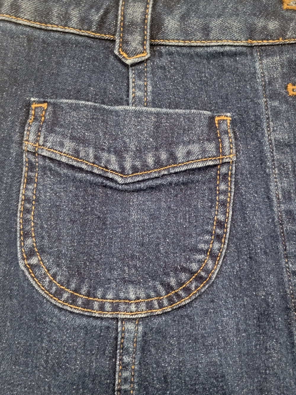 Madewell Dark Blue Button-Front Denim A-Line Skirt - Picture 5 of 6